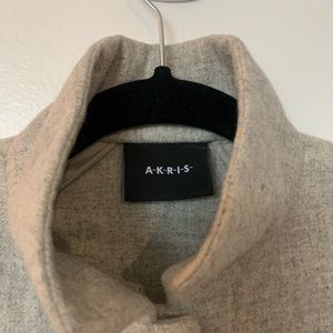 Akris light gray wool jacket or duster. Tailored workmanship.